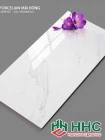 Gạch 40x80 bóng kiếng cao cấp màu trắng khói nhẹ W48108