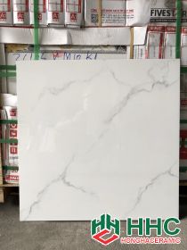 Gạch lát nền 60x60 trắng vân khói