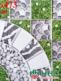 Gạch 40x40 lát sân cỏ sỏi SG473