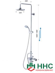 Bộ Vòi Sen Đứng Nóng Lạnh - S488C