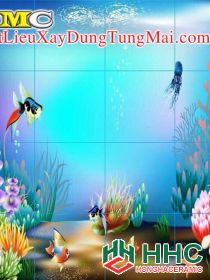 Gạch tranh 3D TMC Tùng Mai Ceramics - Tranh bạch tuộc