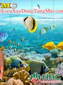 Gạch tranh 3D TMC Tùng Mai Ceramics - Tranh cá vàng