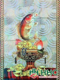 Gạch tranh TMC Tùng Mai Ceramics - Cá Chép Vàng Ngậm Ngọc 90 x 120cm