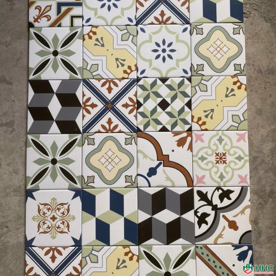 Gạch bông 20x20 trang trí hóc môn