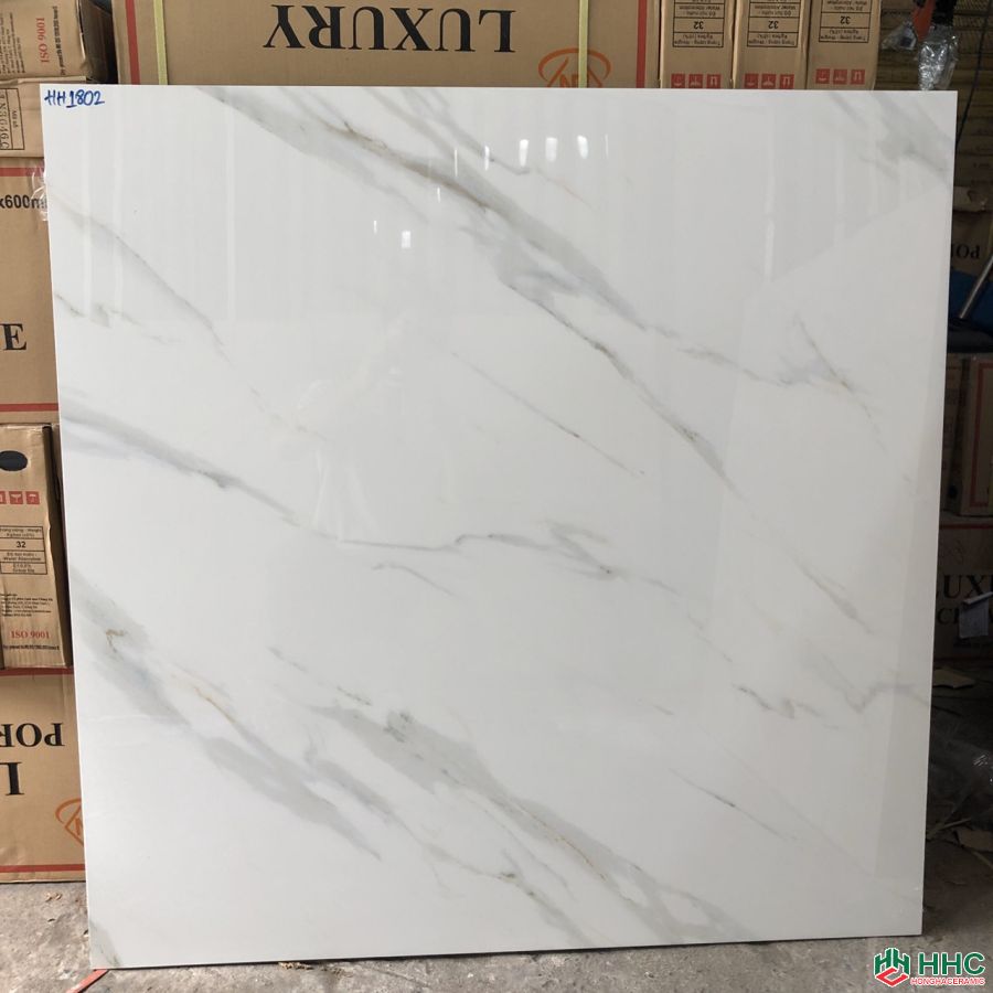 Gạch 1000x1000 bóng kiếng nhập khẩu trắng khói HH1802