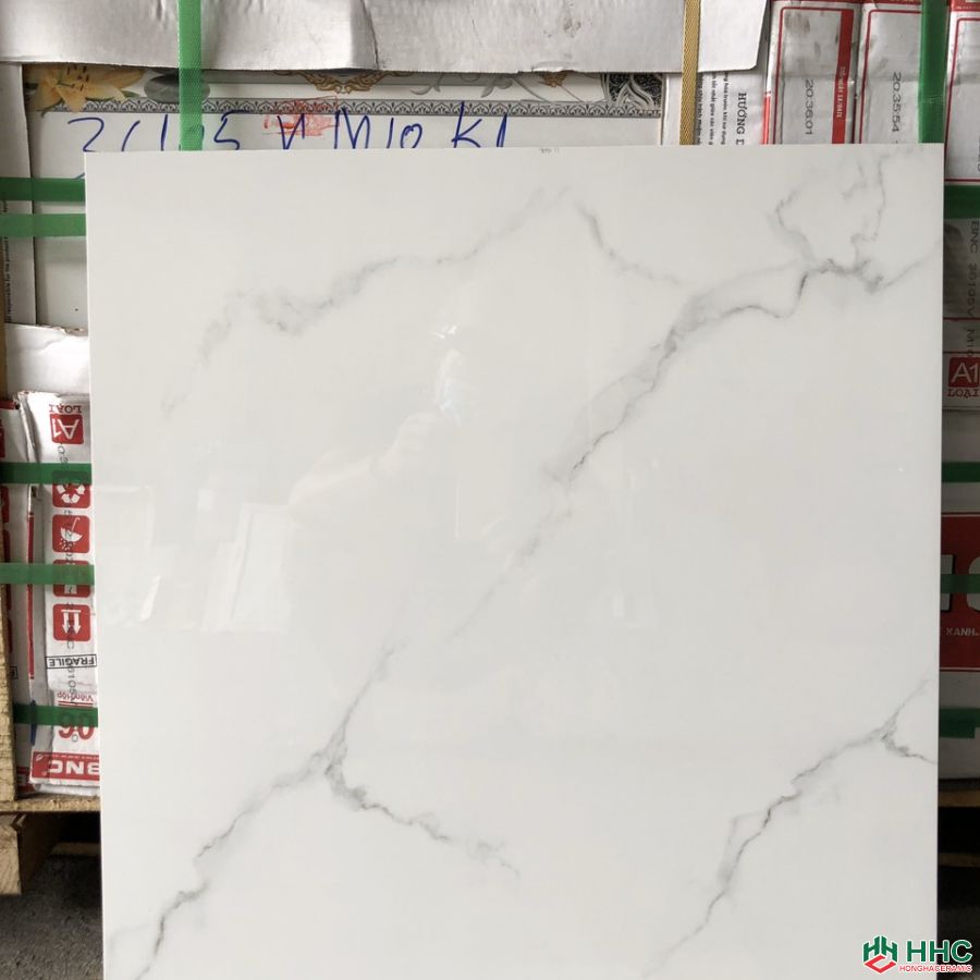 Gạch lát nền 60x60 trắng vân khói