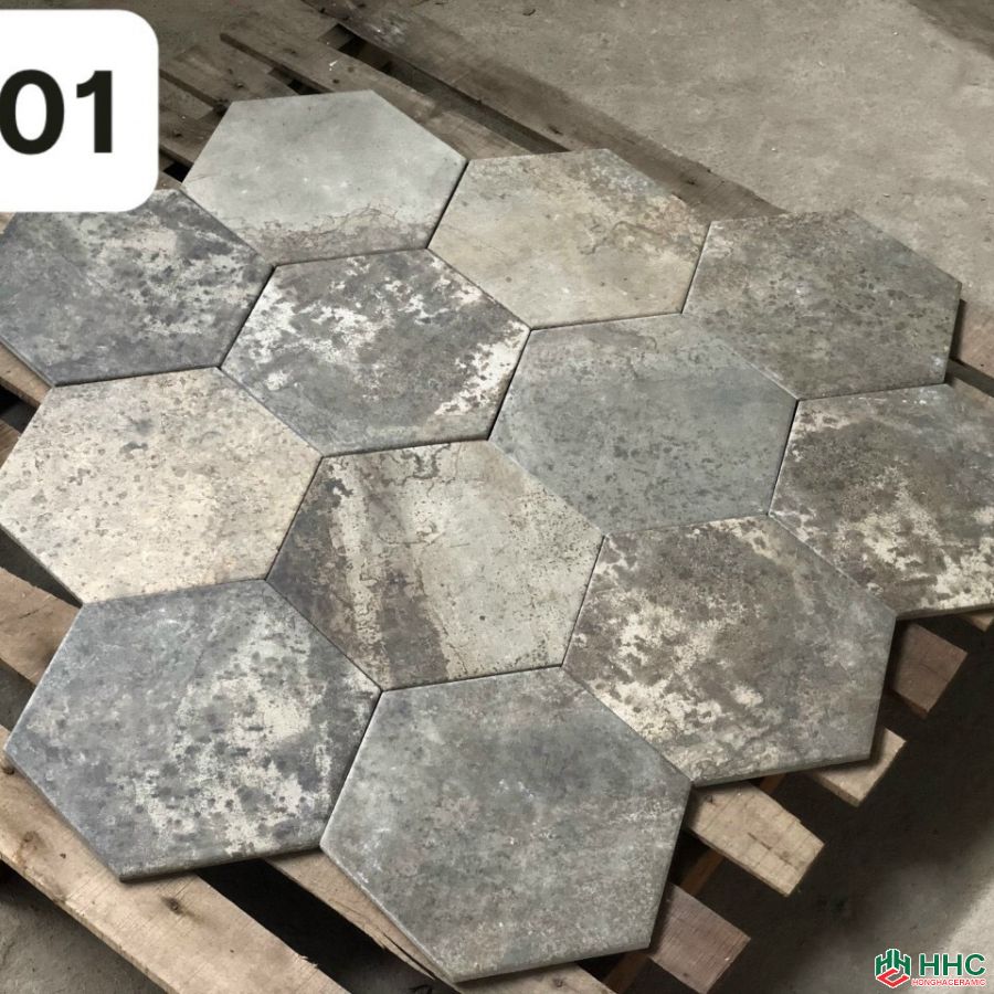 Gạch lục giác 20x23 màu xi măng tự nhiên BR01