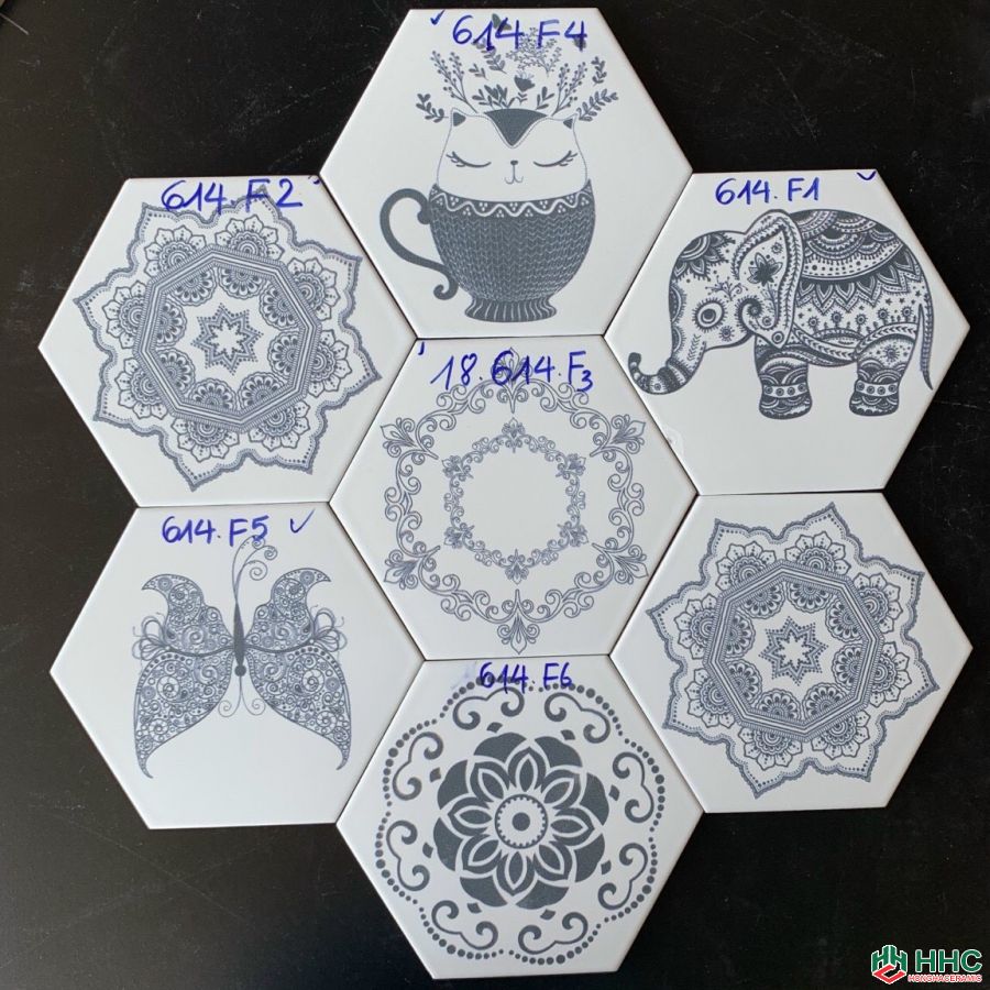 Gạch lục giác 20x23 trang trí 18614F123456