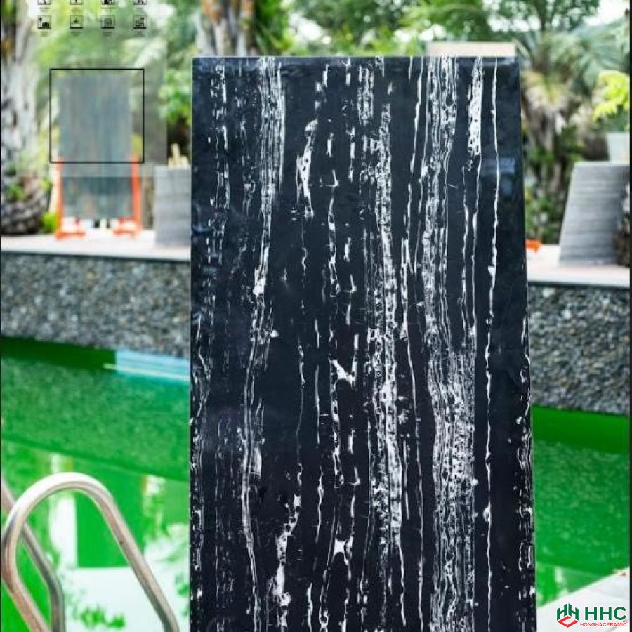 Gạch 60x120 ốp lát đen sọc trắng AZ62012