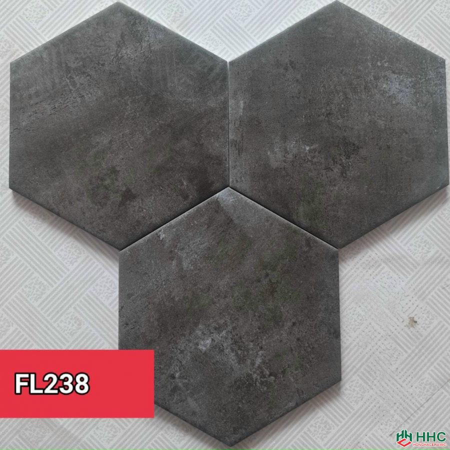 Gạch lục giác màu xám lông chuột FL238