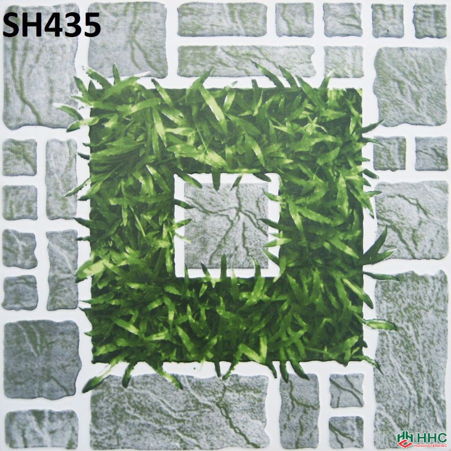 Gạch 40x40 lát sân cỏ giả đá SH435