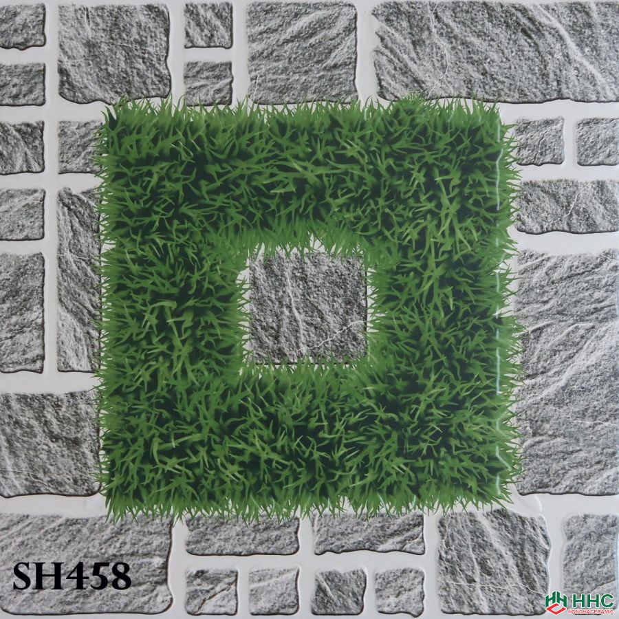 Gạch 40x40 lát sân cỏ giả đá SH458