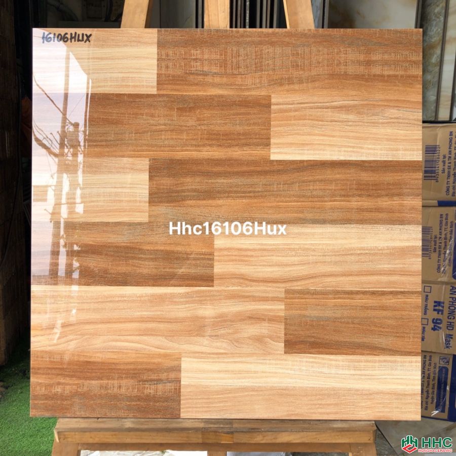 Gạch 60x60 bóng kiếng vân gỗ HHC16106