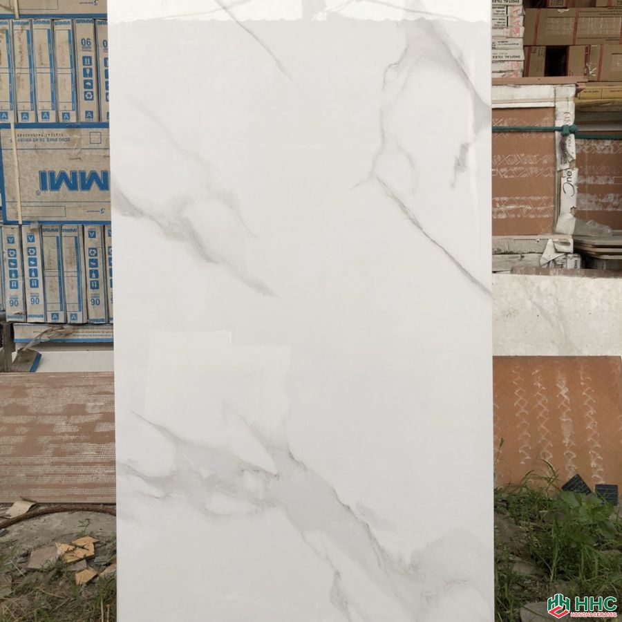 Gạch lát nền 60x120 Ấn Độ trắng vân khói