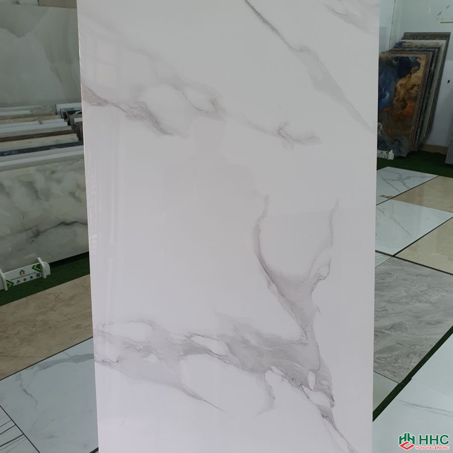 Gạch lát nền 60x120 nhập khẩu trắng loang PH09