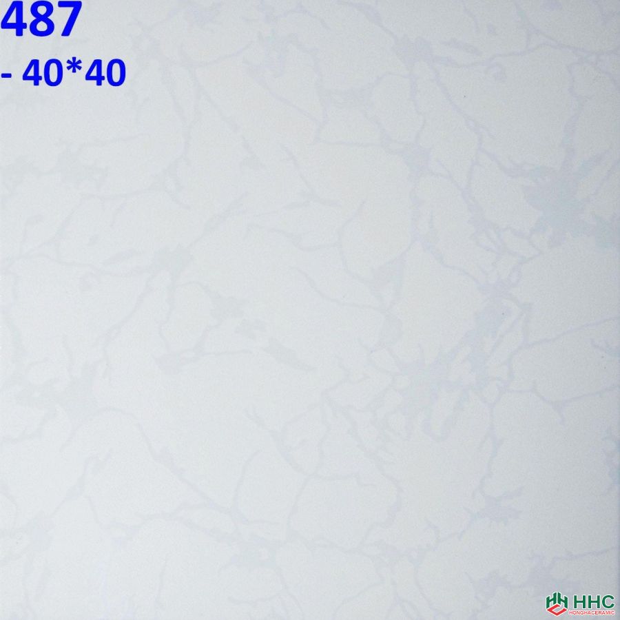 Gạch 40x40 trắng vân nhiều 487