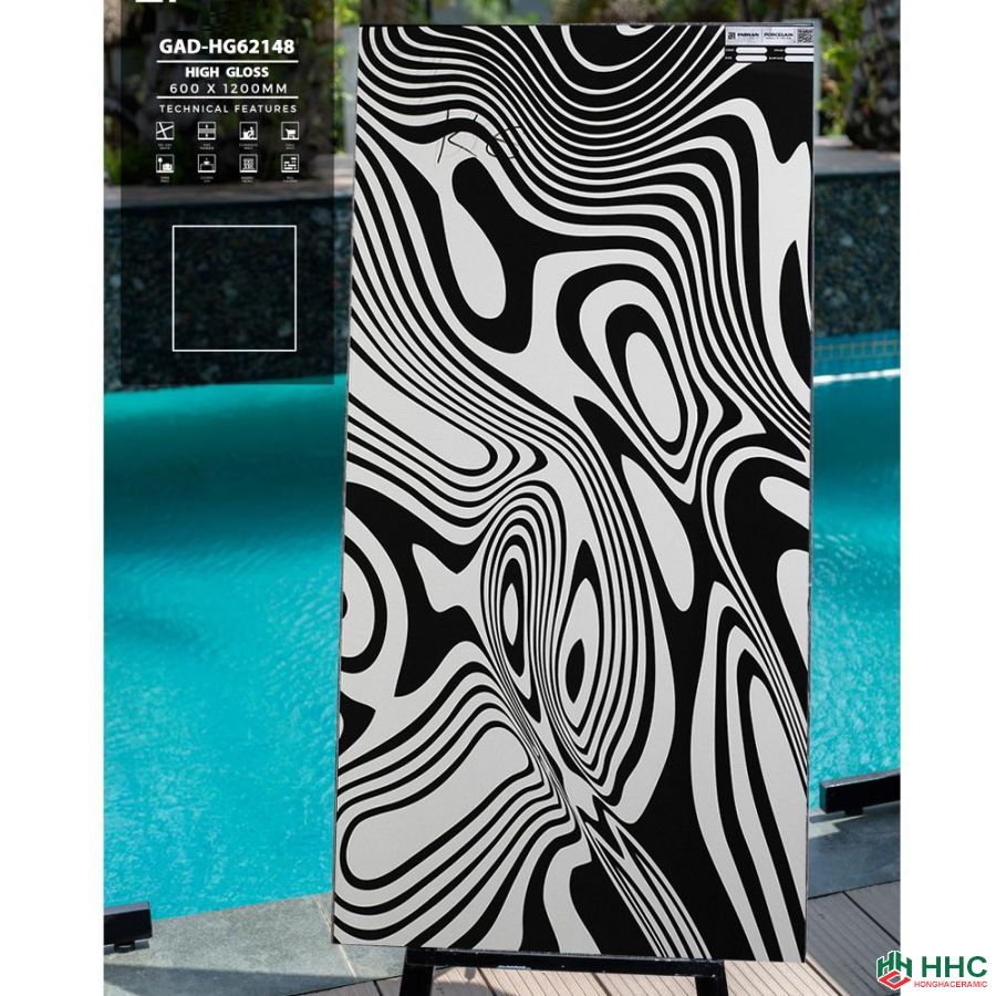 Gạch ốp tường 60x120 vân 3d GAD-HG62148