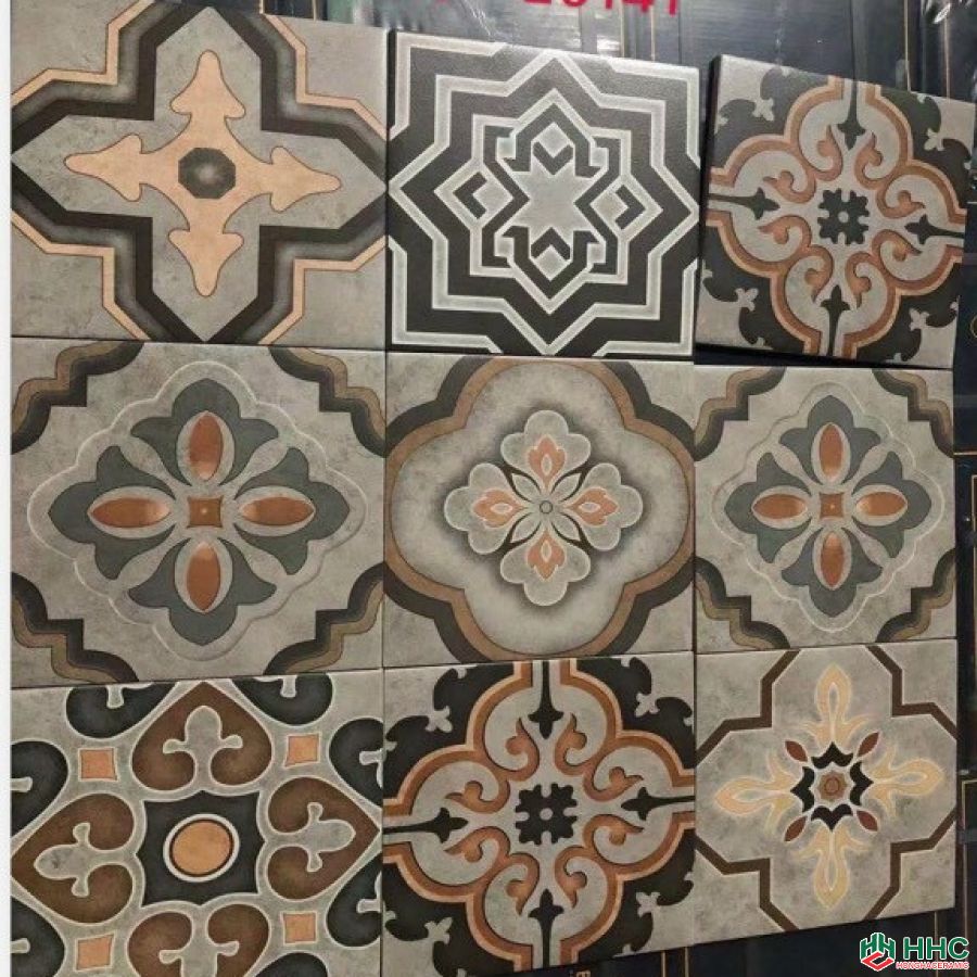 Gạch bông 20x20 ốp lát quán cà phê HH132127