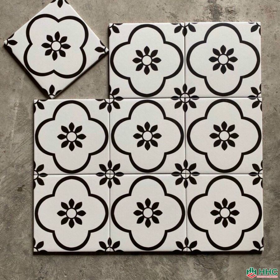 Gạch bông 20x20 ốp lát quán cà phê HH132128