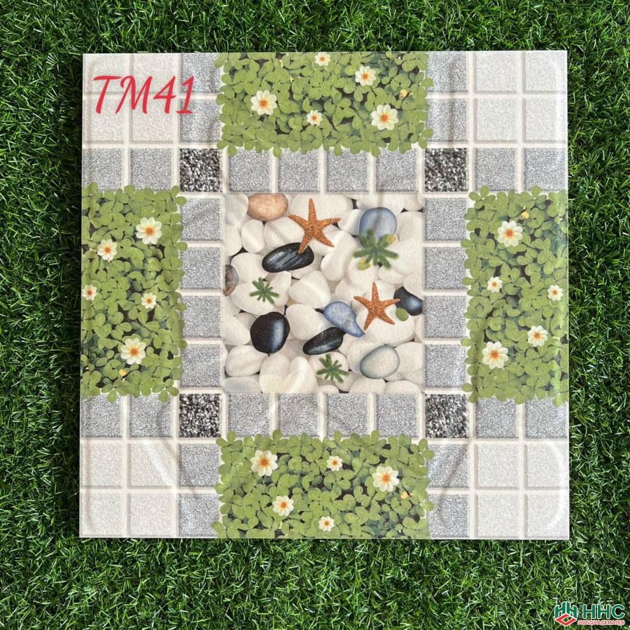 Gạch lát sân 40x40 giả cỏ hhc41