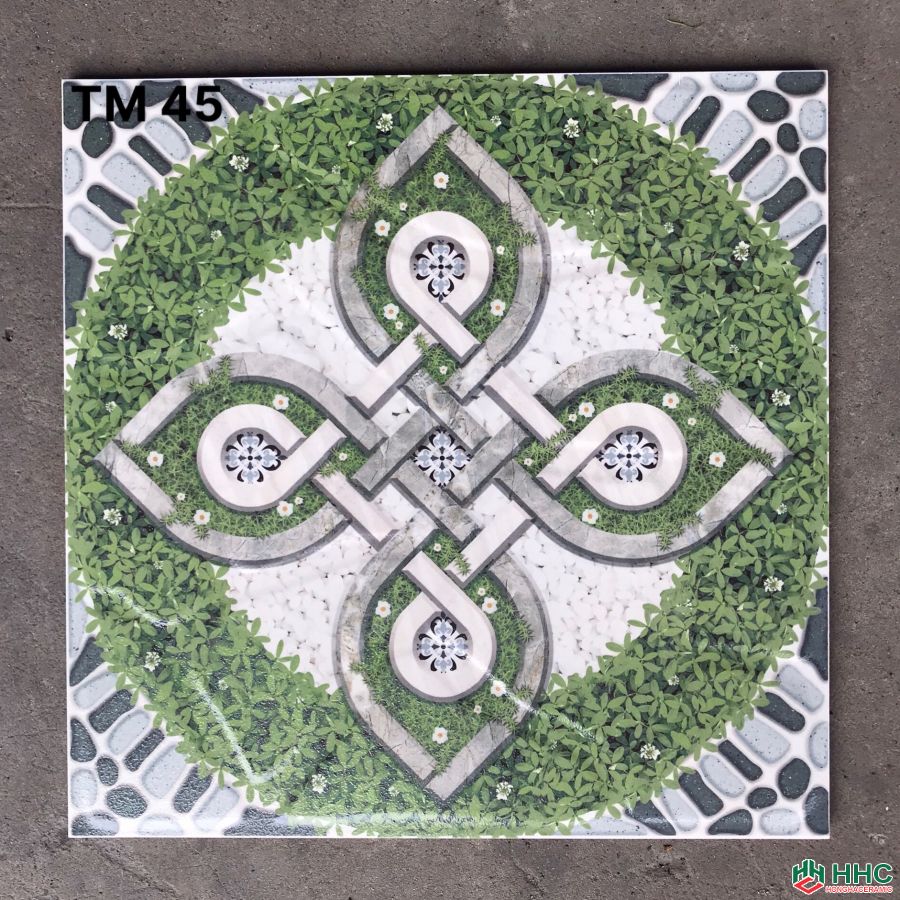 Gạch lát sân 40x40 giả cỏ hhc45