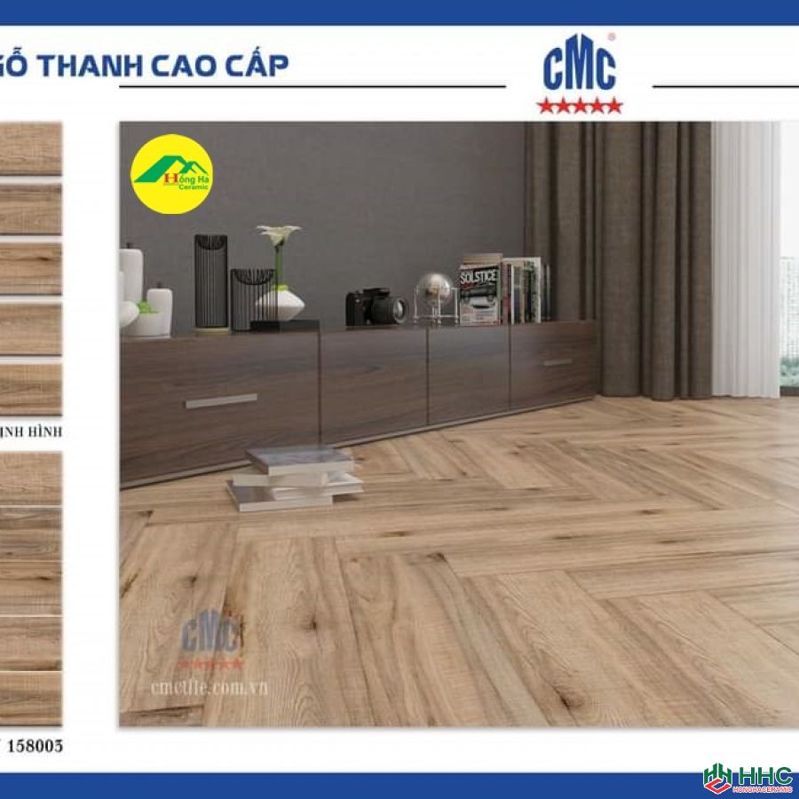Gạch giả vân gỗ đẹp 158003WC