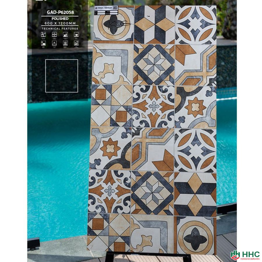 Gạch ốp tường 60x120 hoa văn GAD-P62058