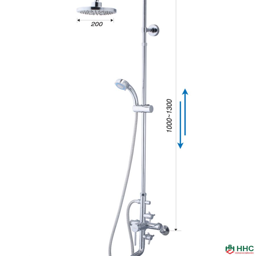 Bộ Vòi Sen Đứng Nóng Lạnh - S488C