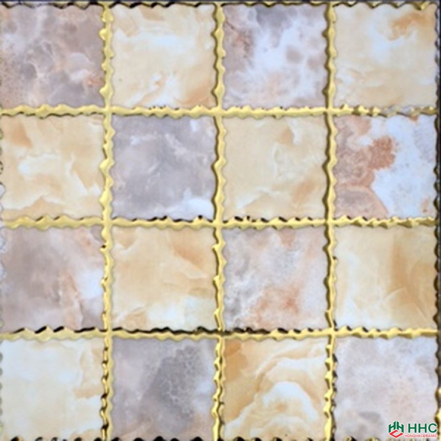 Gạch 30x30cm nhũ vàng cao cấp - 12